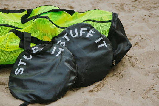 STUFF IT - Versatile, Fold Up, Spacious, and Innovative Sports and Beach bag.